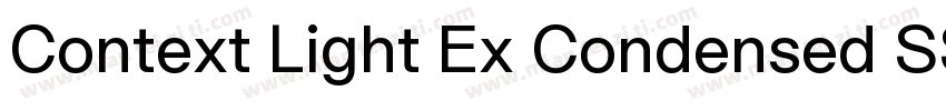 Context Light Ex Condensed SSi Normal字体转换